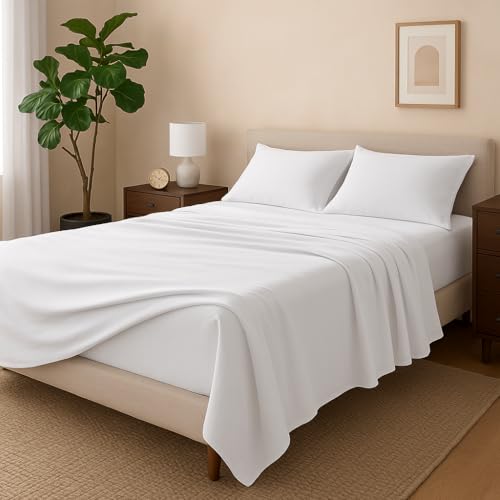 Bhoomi Impex Bedsheets for King - 108x108 Inch Bed - Microfiber Plain White Solid Bed Sheet Include Pillow Cover, Ultra Soft | for Home, Hotel, Villa, Resort and Guest House - Image 2