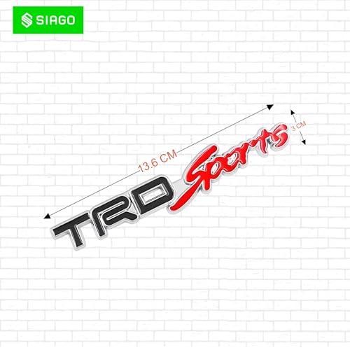 SIAGO SIA305 Premium TrdSports Metal Car Sticker - Durable & Stylish Auto Emblem for Vehicles - Customizable Designs - Easy Installation - Weather-Resistant & Long-Lasting - Image 3