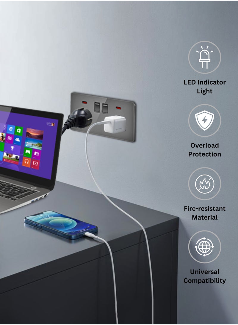 Vmax Double 13A Socket with Neon | UK Standard Power Outlet with Dual Switch & LED Indicator | Fire-Resistant, Overload Protection, Universal Compatibility for Home, Office & Commercial Use (GREY) - Image 3