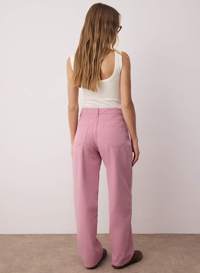 trendyol Dusty Rose Low Rise Skater Jeans - Image 4