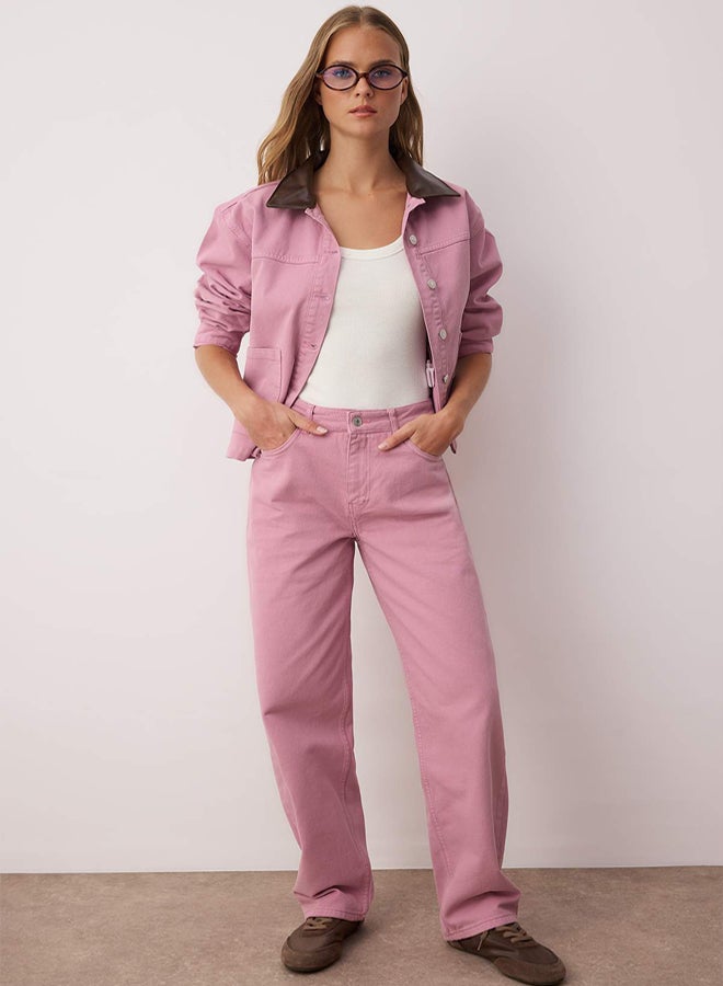 trendyol Dusty Rose Low Rise Skater Jeans - Image 1