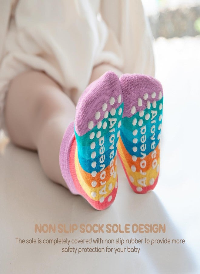 Aroveea Non Slip Grip Ankle Baby Socks 12 Pack for Toddler Boys and Girls Kids Infant Baby Cute Cotton Socks - Image 4