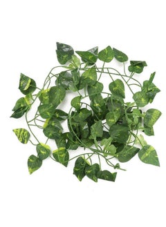 Liyeehao Liyeehao Artificial Fake Leaves, 6.89Ft Hanging Reptile Vines Long Vine Reptile Habitat Decor Fake Foliage for Arboreal Reptiles and Amphibians Home Kitchen Garden Office Wedding Wall Decor(Green)  - Image 1