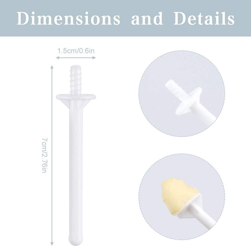 Rolybag 60 Pieces Plastic Wax Applicator Wands with Disposable Spatulas for Nose Hair Removal and Nostril Cleaning - Image 2