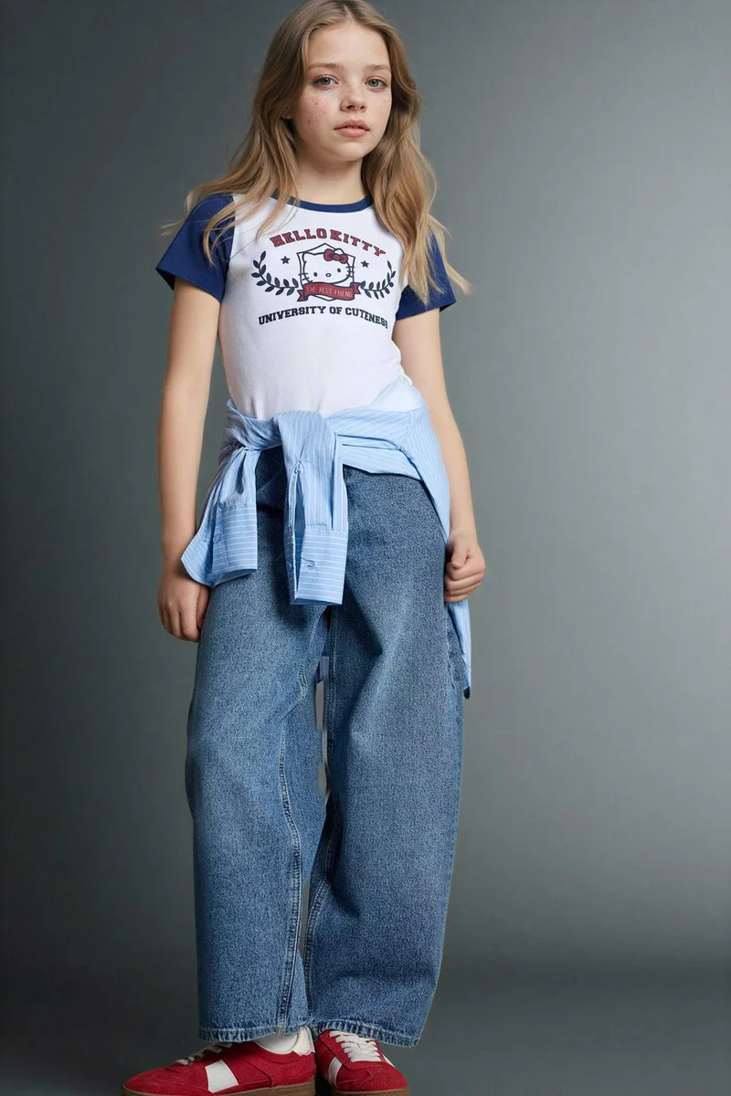 DeFacto Girl Baggy Fit Wide Leg Jeans