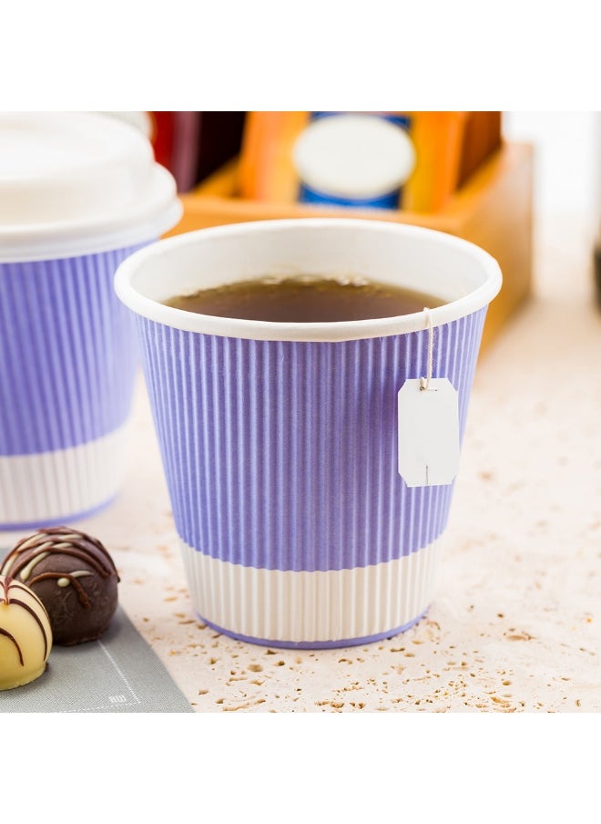 Restaurantware Restaurantware 8 Ounce Double Wall Disposable Coffee Cups, 500 Insulated Light Purple Paper Tumblers with Ripple Wall Design, Lids Sold Separately for Hot Drinks like Tea, Hot Chocolate and More  - Image 3