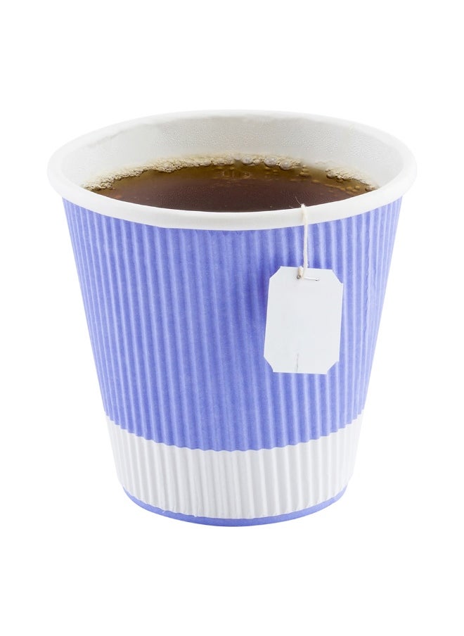 Restaurantware Restaurantware 8 Ounce Double Wall Disposable Coffee Cups, 500 Insulated Light Purple Paper Tumblers with Ripple Wall Design, Lids Sold Separately for Hot Drinks like Tea, Hot Chocolate and More  - Image 2