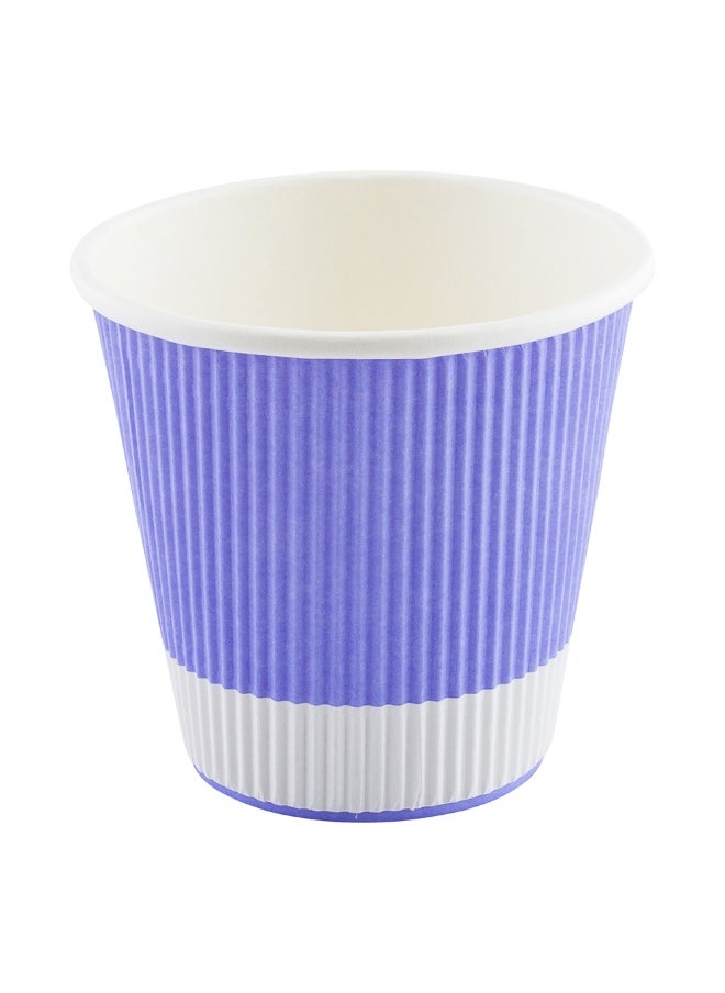 Restaurantware Restaurantware 8 Ounce Double Wall Disposable Coffee Cups, 500 Insulated Light Purple Paper Tumblers with Ripple Wall Design, Lids Sold Separately for Hot Drinks like Tea, Hot Chocolate and More  - Image 1