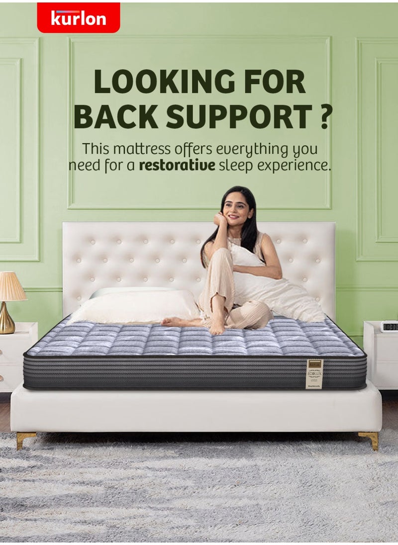 Kurlon Kurlon Ecolux Mattress | 3-Zone Natural latex Mattress | Medium-to-Firm Support | Rubberized Coir | Firm Support for the back| Singel Size Mattress | 200Lx90Wx25H Cms  - Image 4