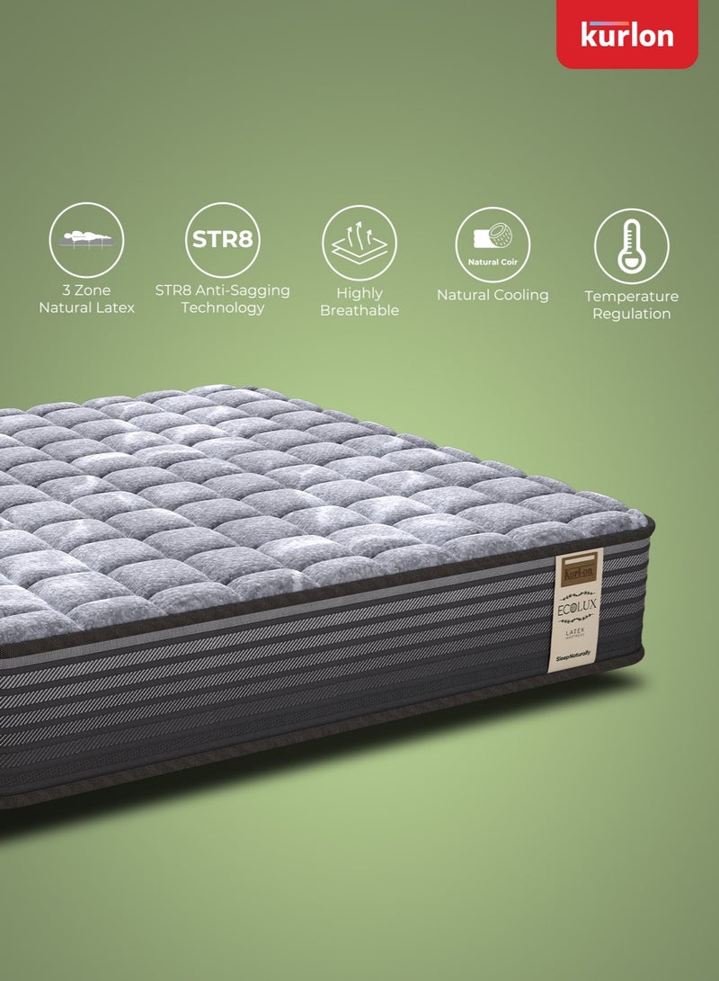 Kurlon Kurlon Ecolux Mattress | 3-Zone Natural latex Mattress | Medium-to-Firm Support | Rubberized Coir | Firm Support for the back| Singel Size Mattress | 200Lx90Wx25H Cms  - Image 2