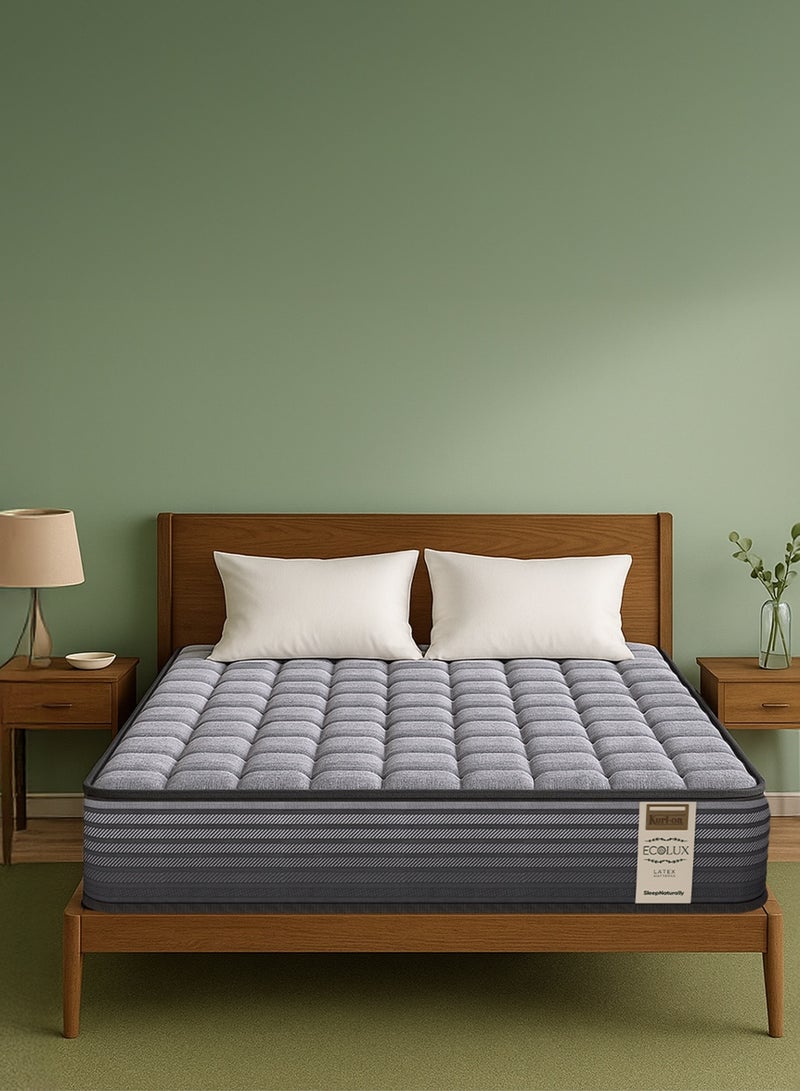 Kurlon Kurlon Ecolux Mattress | 3-Zone Natural latex Mattress | Medium-to-Firm Support | Rubberized Coir | Firm Support for the back| Singel Size Mattress | 200Lx90Wx25H Cms  - Image 1