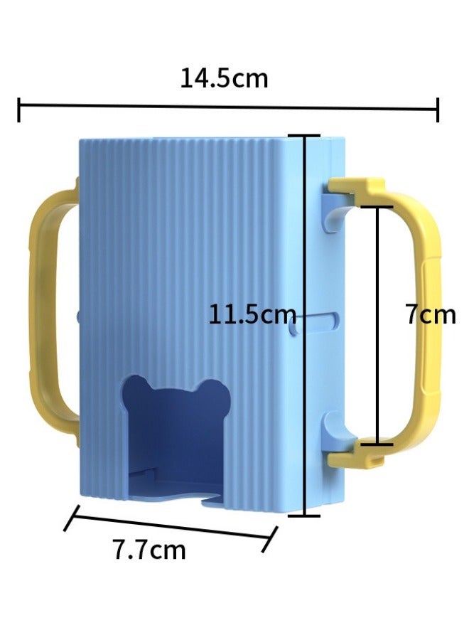 Adjustable Spill-Proof Juice Box and Food Pouches Holder, Squeeze Pouches and Drink Boxes Holder, Prevent Mess & Support Self Feeding, Portable, Stretchable, Compatible with Different Boxes  - Image 4