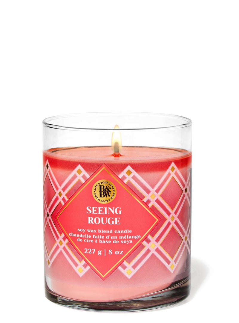Bath & Body Works Seeing Rouge Single Wick Candle