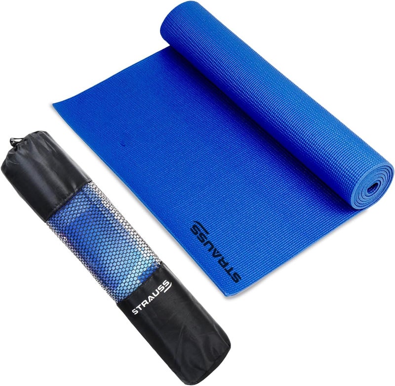 STRAUSS Yoga Mat, 6Mm (Blue) - Image 1