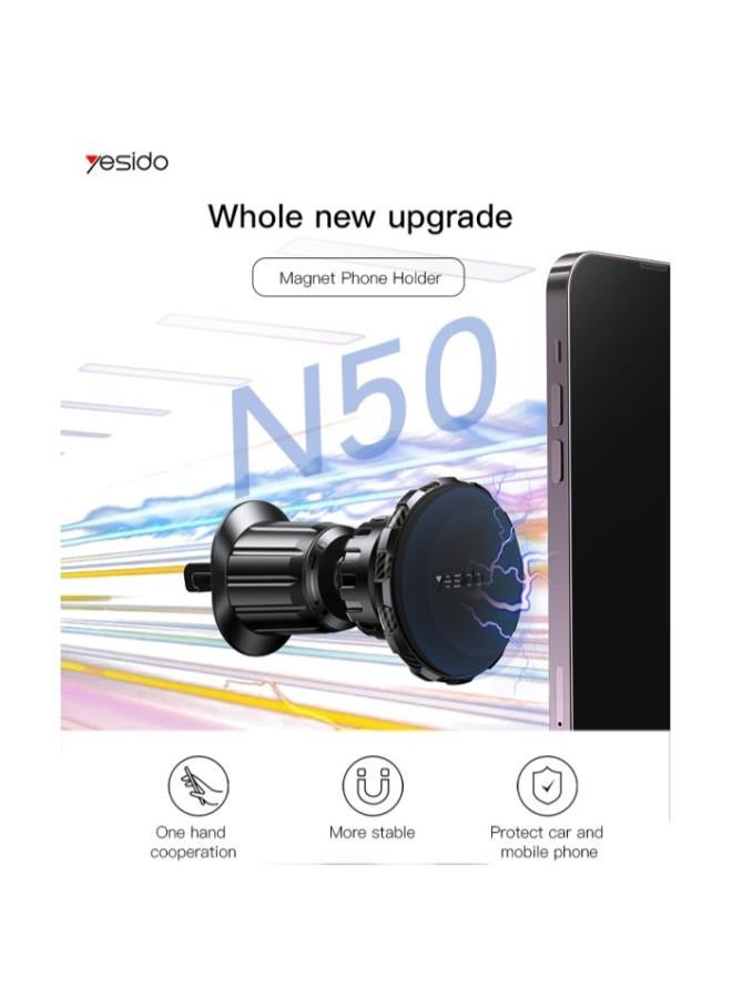 Yesido C154 Whole New Upgrade Zinc Alloy Magnetic Car Phone Holder|Air Outlet Adjustable Magnetic Car Mount  - Image 2
