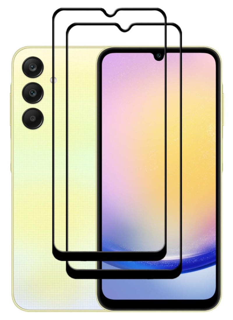 ACLIX 2 Pieces Antistatic ESD Dustproof Premium Quality High Definition Tempered Glass Screen Protector Designed For Samsung Galaxy A25 - Image 1