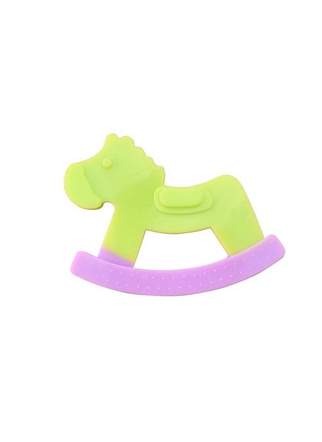 The Little Lookers Silicone Teether 100% Bpa Free Teething Toys For Baby;Toddlers;Infants;Children (Shape Horse Rocker Pack Of 1)  - Image 1