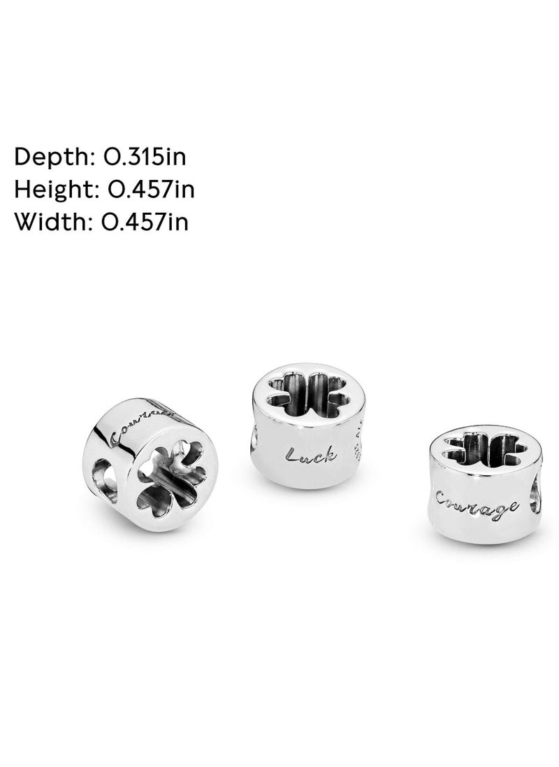 Chomel - 925 Sterling Silver Luck and Courage Four-Leaf Clover Charm for Pandora Moments Women's Bracelet 797868 - Image 1