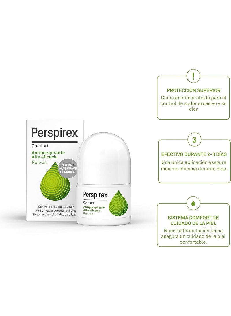 Perspirex Comfort Antiperspirant Roll On 20ml - Image 2