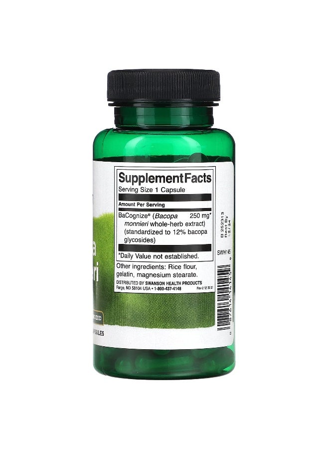 Swanson, Bacopa Monnieri, 250 mg, 90 Capsules - Image 2