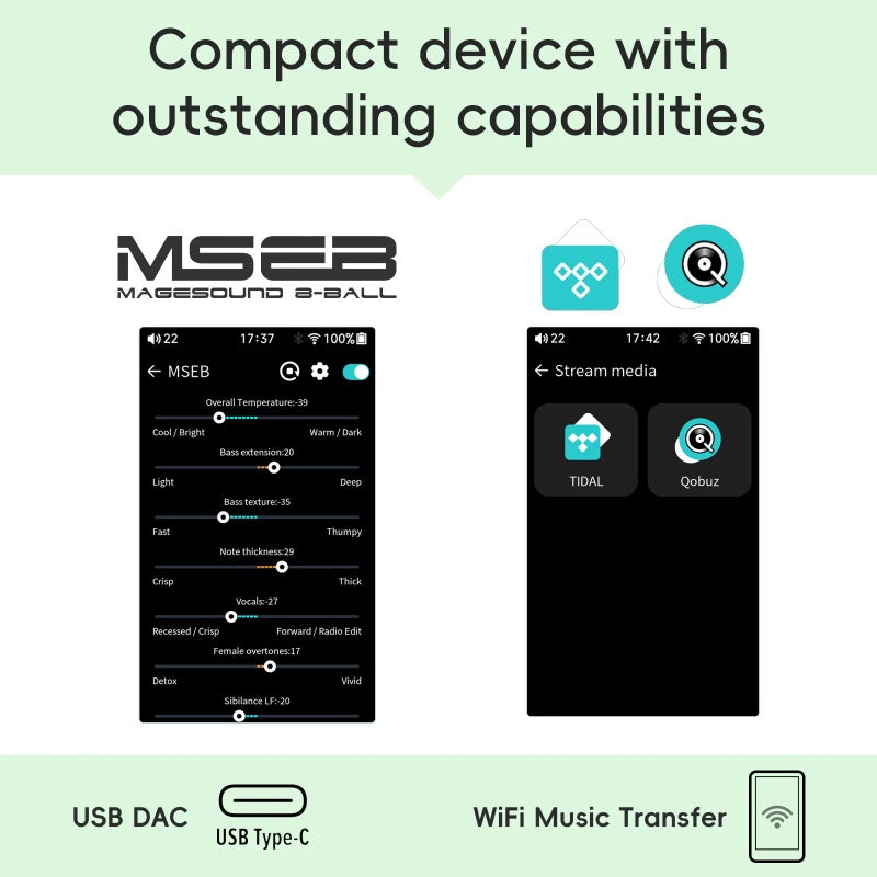 HiBy R1 MiDi HiFi Audio Music Player, Mp3, USB Dac, WiFi, Bluetooth 5.1, Radio, 1150mAh - Image 4