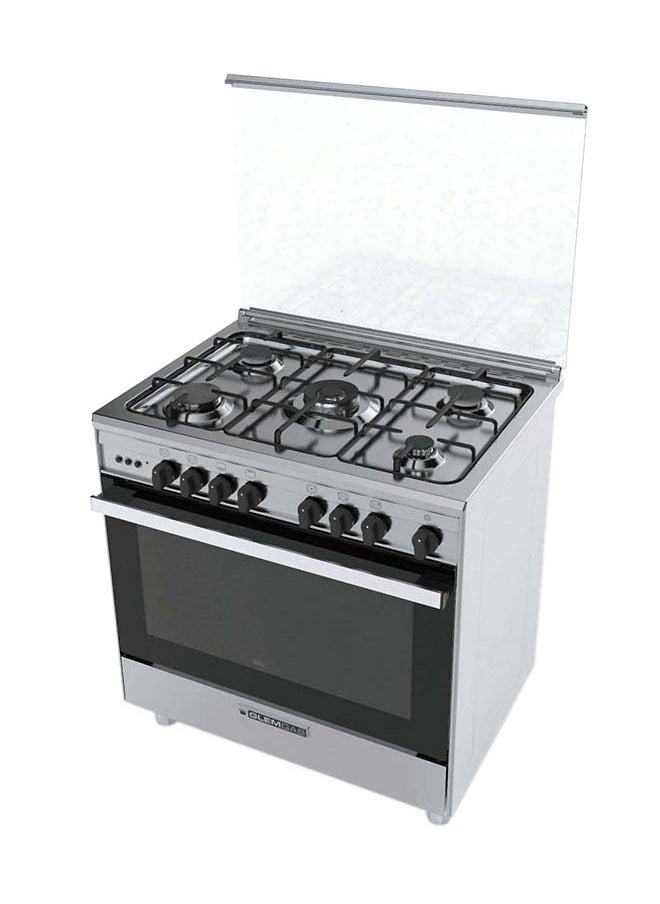 GLEM - Cooker 80X60 5 Burner Full Safety Cooling Fan Mat Enameled Pan - Image 1