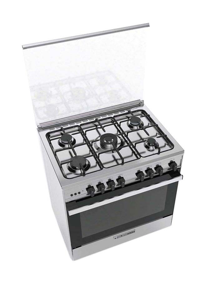 GLEM - Cooker 80X60 5 Burner Full Safety Cooling Fan Mat Enameled Pan - Image 1