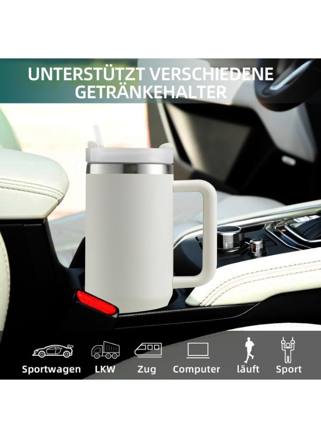 Large 1200ml Thermal Mug with Leak-Proof Lid & Straw - Image 4
