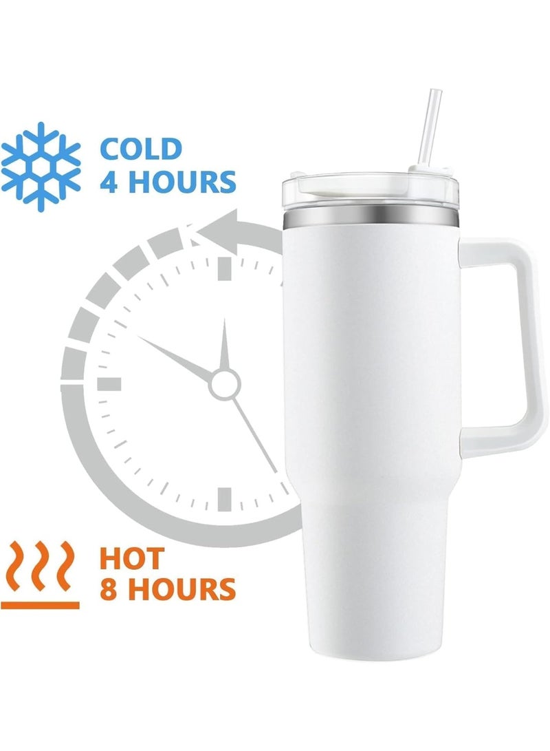 Large 1200ml Thermal Mug with Leak-Proof Lid & Straw - Image 3