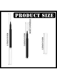 Patelai 150 Pieces Micro Eyebrow Brush with Cap Brow Lamination Spoolie Comb Lift Tools Lash Filler Eyelashes Extensions Eyebrows(Black)  - Image 2