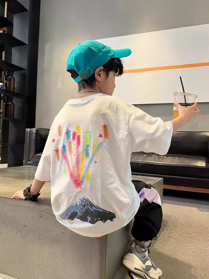 Boys' Summer Short-Sleeved T-Shirt Top 2026 New Children'S Summer Pure Cotton Half-Sleeve Boys' Trendy Brand T-Shirt Stylish - Image 5