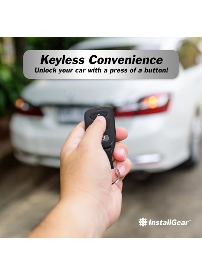 InstallGear Keyless Entry System with Two 3-Button Remotes and 4 Door Actuators - Central Locking System for Car, Auto, Truck - Power Lock Kit - Image 2