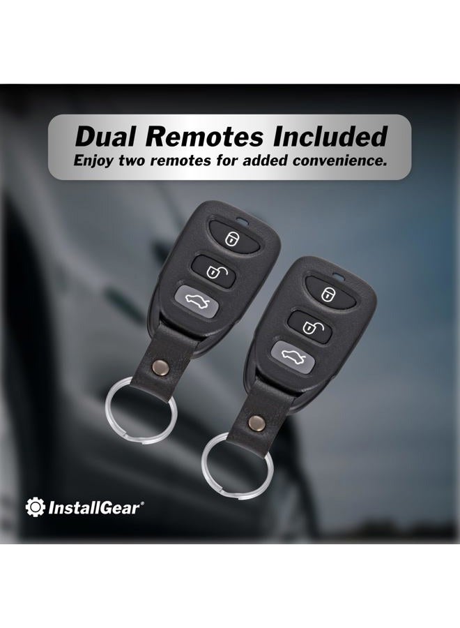 InstallGear Keyless Entry System with Two 3-Button Remotes and 4 Door Actuators - Central Locking System for Car, Auto, Truck - Power Lock Kit - Image 4