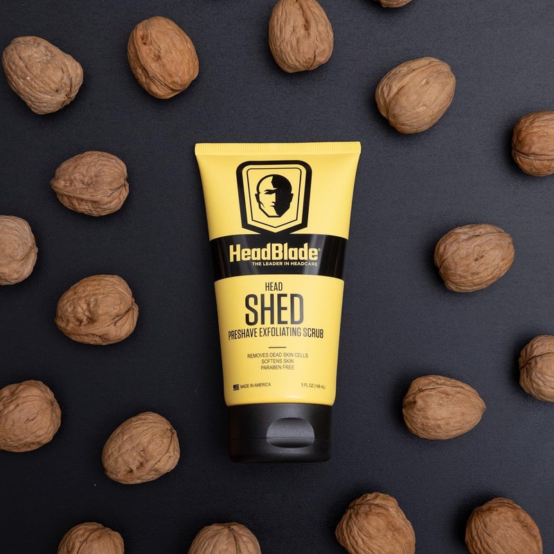 HeadBlade HeadShed Men's Exfoliating Scrub - 5 oz Preshave Exfoliant for Smooth Shave - Image 3