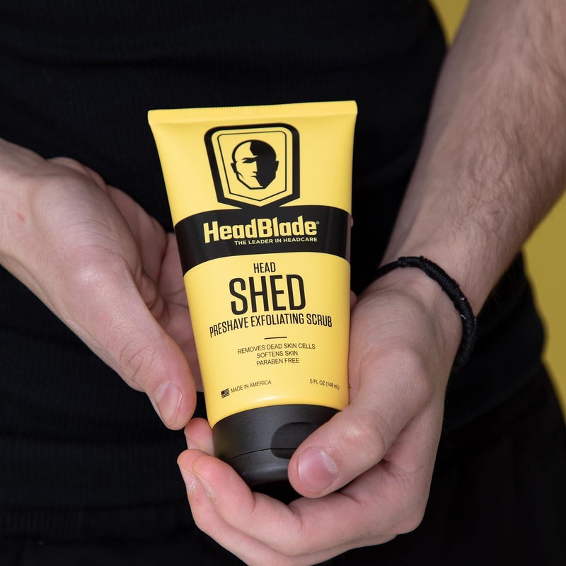 HeadBlade HeadShed Men's Exfoliating Scrub - 5 oz Preshave Exfoliant for Smooth Shave - Image 4