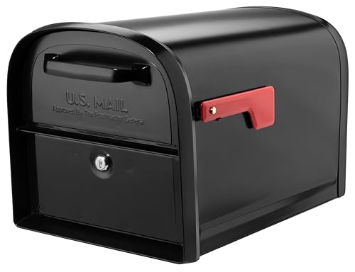 Architectural Mailboxes 6300B10 Oasis 360 Locking Parcel Mailbox Extra Large Black 6300B10