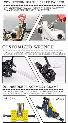 CYCEARTH Bicycle Brake Bleed Kit for Shimano TEKTRO MAGURA Zoom Bike Mineral Oil Hydraulic Disc Professional Tool Set - Image 4