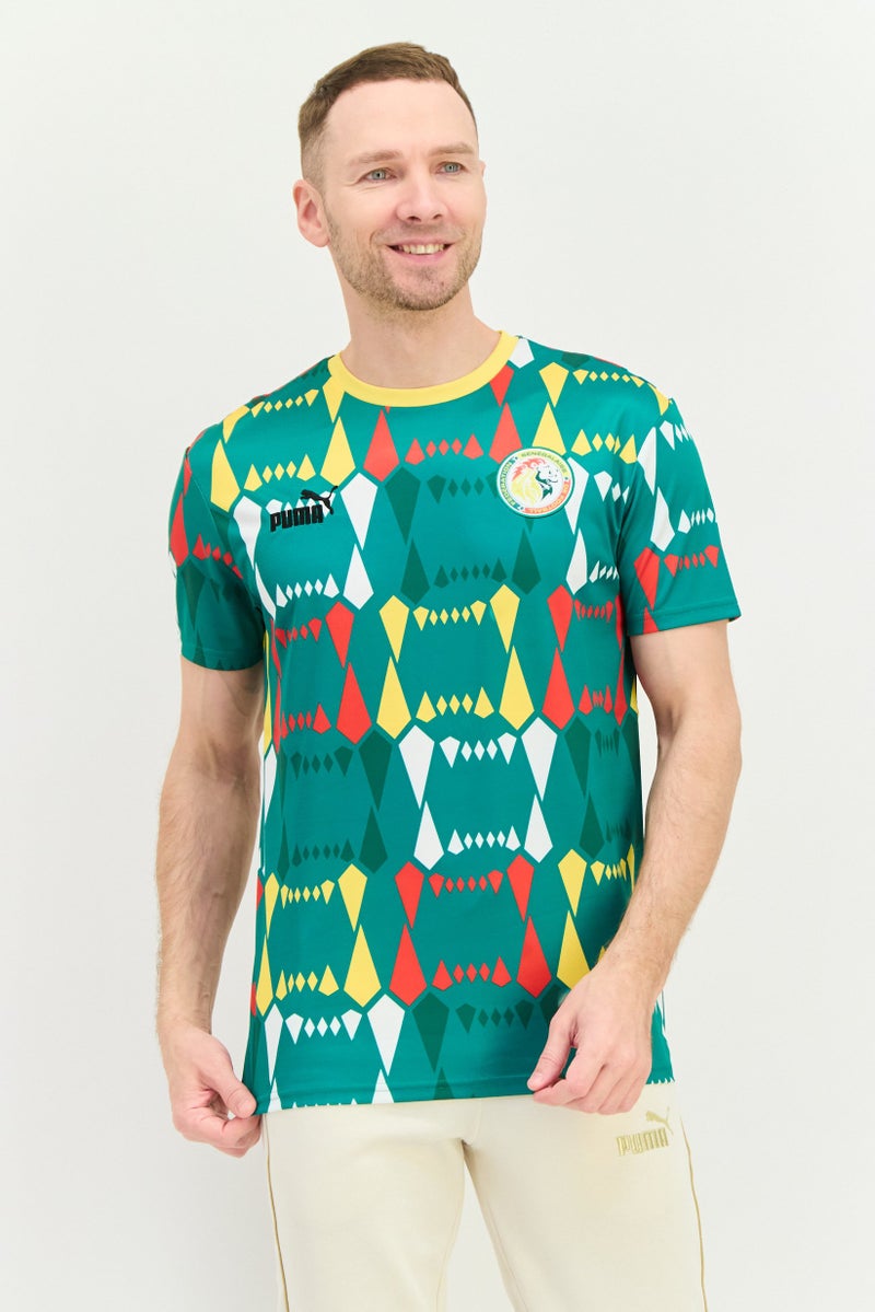 PUMA Men Relaxed Fit Short Sleeves Football Jersey, Multicolor  - Image 1