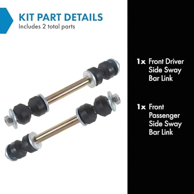 TRQ Sway Bar Stabilizer Link Front Left  Right Pair Set For Chevy Gmc Cadillac - Image 3