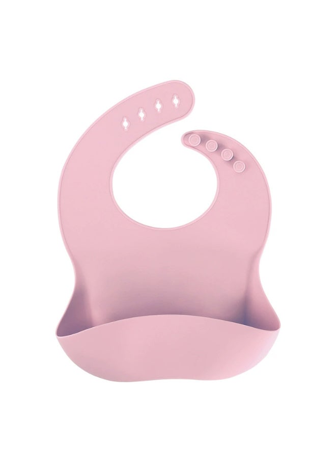 كيندر سيليكون Baby Bibs مجموعة من 2PCS | BPA مجاني للماء | ناعم مرن قابل للتعديل سيليكون Bibs للأطفال والأطفال الصغار (الأصفر والوردي) - Image 2