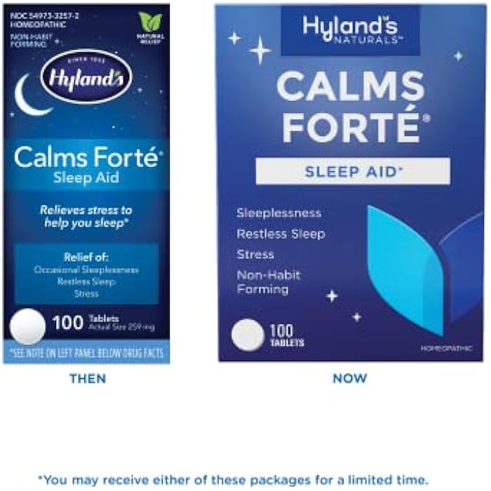 Hyland's Calms Forte' Sleep Aid Tablets, Natural Relief of Nervous Tension and Occasional Sleeplessness, 100 Count (Pack of 2) - Image 2