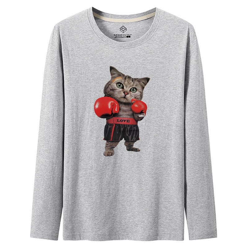 Long-Sleeve Men's T-Shirt 2025 New Spring and Autumn Trendy Base Shirt Loose Sweatshirt for Men - Image 5