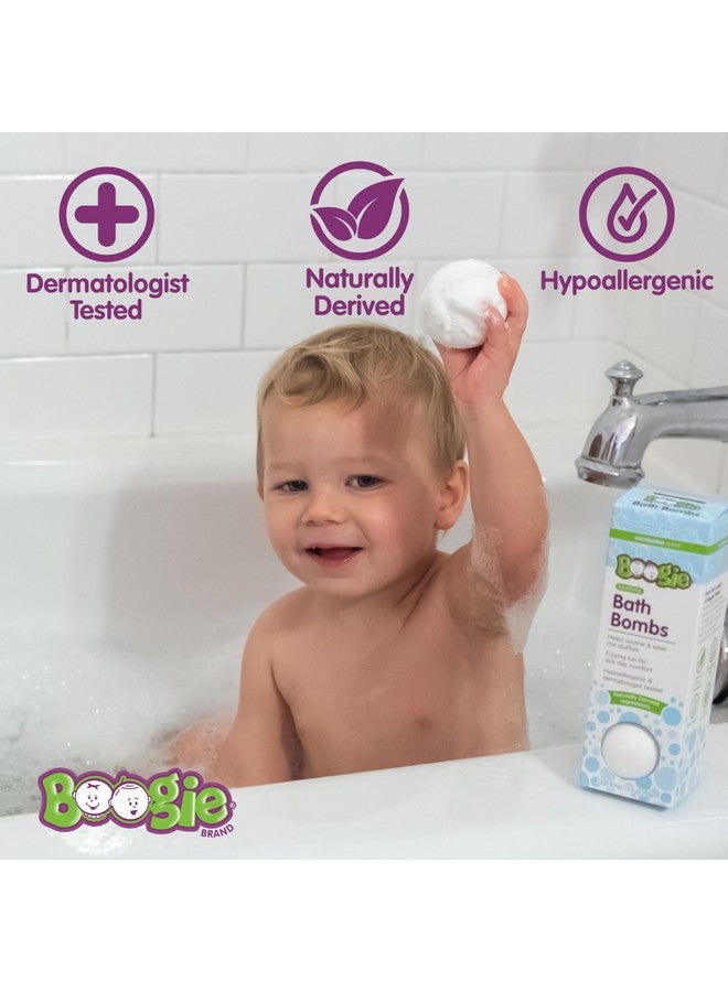 Boogie Boogie Kids Bath Bombs, Calming, Naturally Derived, Made with Aloe and Calming Vapors, Eucalyptus, 3 Bath Bombs, 2.8 oz, Pack of 1 - Image 4