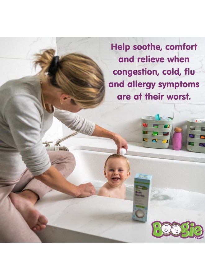 Boogie Boogie Kids Bath Bombs, Calming, Naturally Derived, Made with Aloe and Calming Vapors, Eucalyptus, 3 Bath Bombs, 2.8 oz, Pack of 1 - Image 2