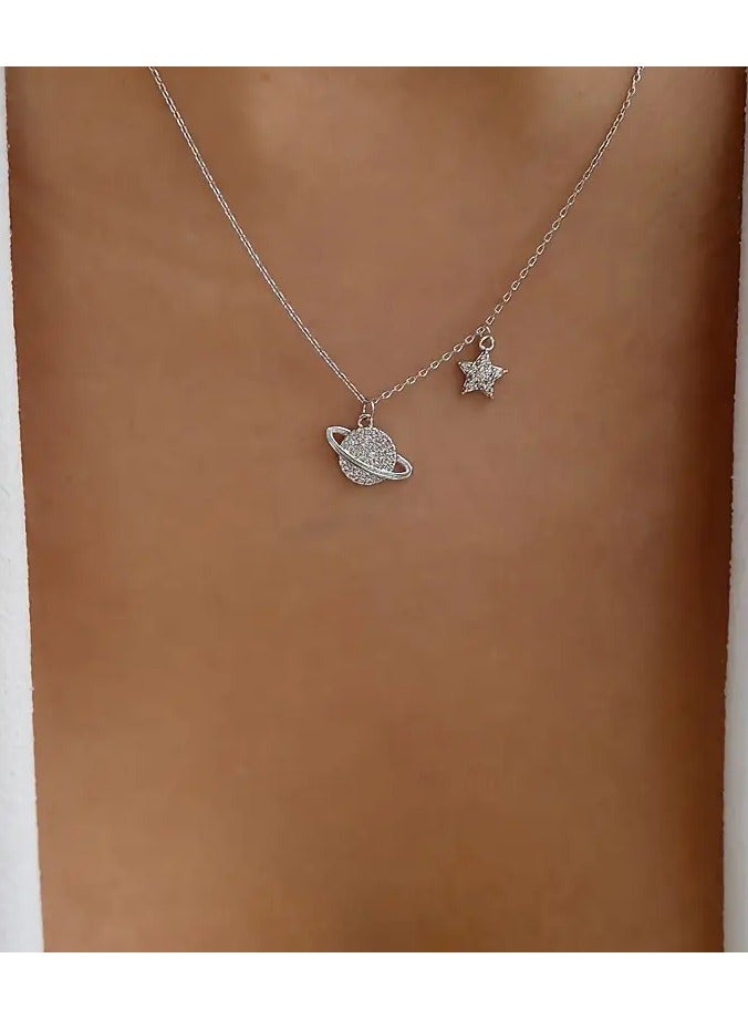 جلوسكي بسيطة وأنيقة كاملة الحفر قلادة نجم العالم - Image 2