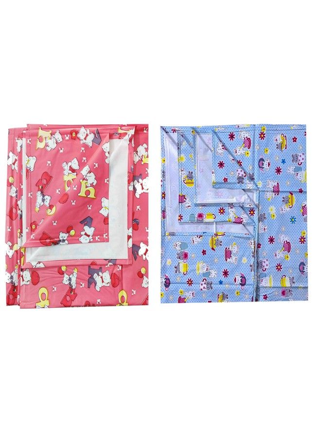Ecosoft Plastic Sheetpvc Sheet For Kidsrubber Sheet For Babiesbed Wetting Protector(90 X 135 Cm) (Alphabet Pink & Rabbit Blue)  - Image 2