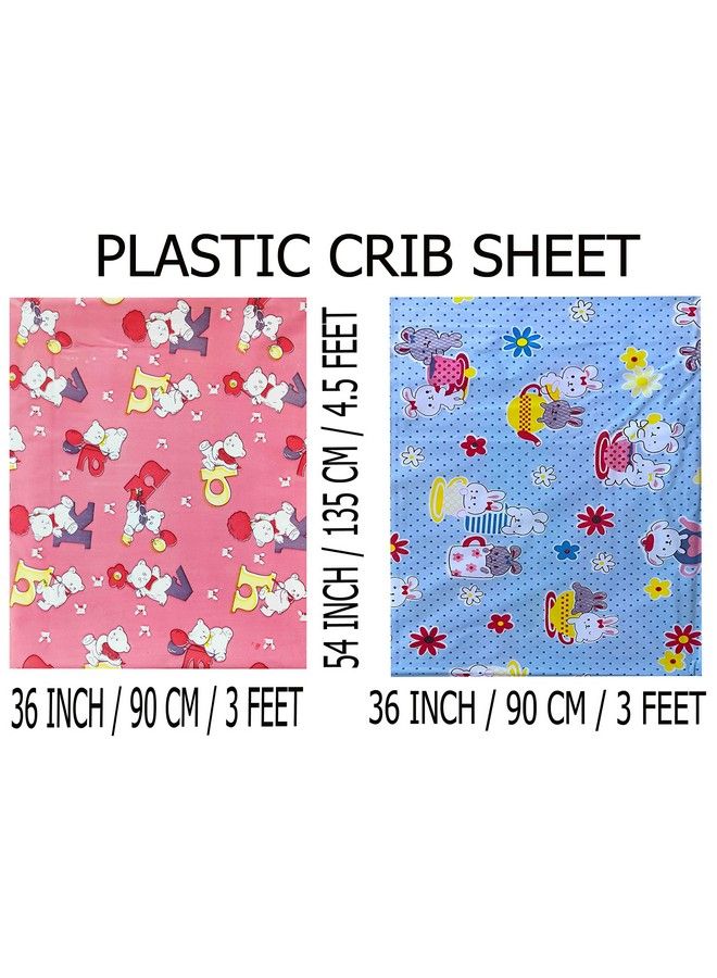 Ecosoft Plastic Sheetpvc Sheet For Kidsrubber Sheet For Babiesbed Wetting Protector(90 X 135 Cm) (Alphabet Pink & Rabbit Blue)  - Image 3