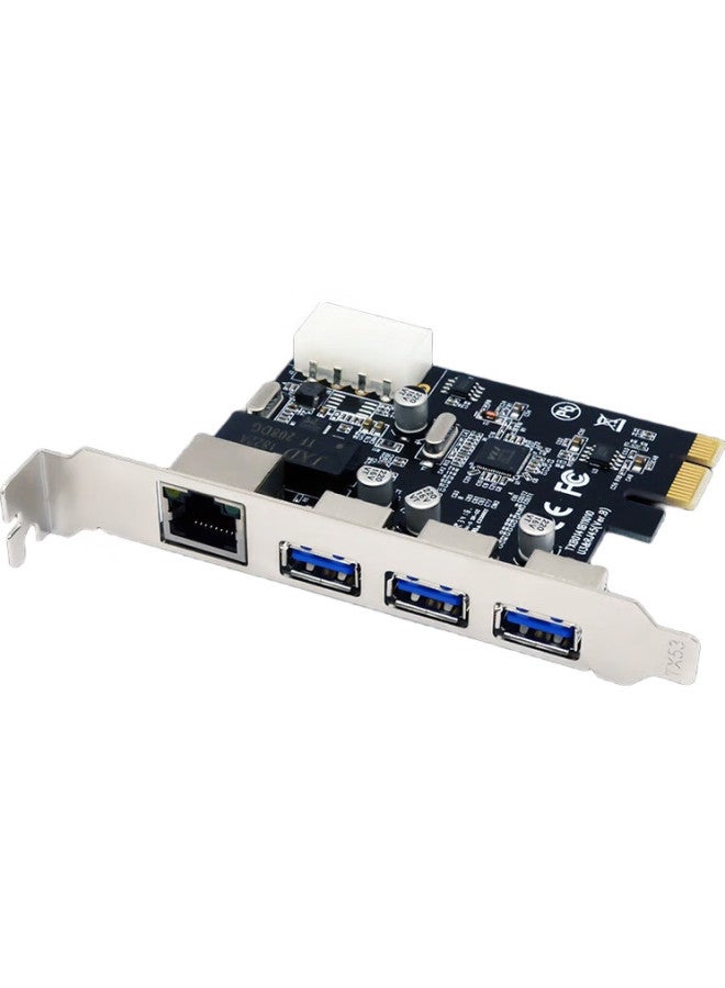 Eb-Link Pci-E Gigabit Ethernet Card, Desktop Computer Internal Wired Network Card With 3 Usb 3.0 Ports Expansion Card - Image 2