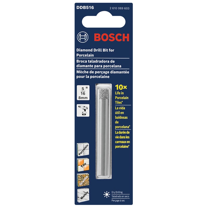 بوش مثقاب ماسي بوش DDB516 مقاس 5/16 بوصة لتطبيقات الحفر الجاف في بلاط البورسلين والحجر الطبيعي - Image 2