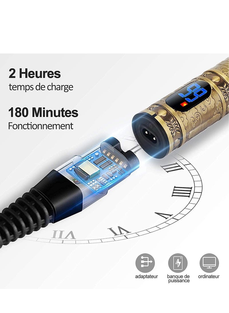 Pick N CLick Professional Men’s Hair Trimmer, Long Hair Trimmer, Beard Trimmer, Cordless Hair Trimmer, Rechargeable, LED Display, Beard Trimmer for Men and Hairdressers. - Image 5